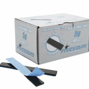 Plomb à coller pour Jante Alu de couleur noir - EDGY 12X5G 100 Barrettes