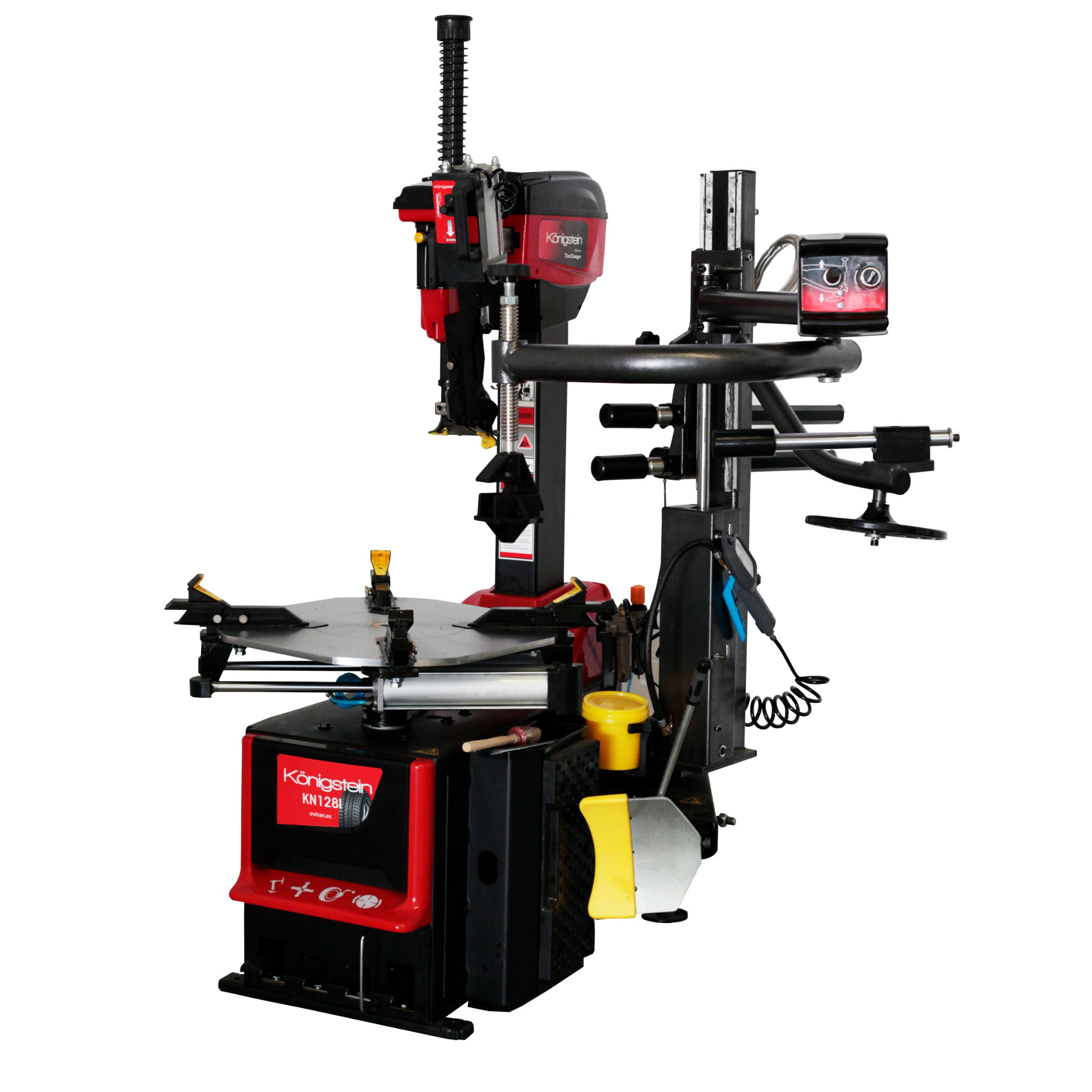 DÉMONTE-PNEU Automatique / Tubeless / Double vitesse + bras / TÊTE ROTATIVE - Königstein KN128