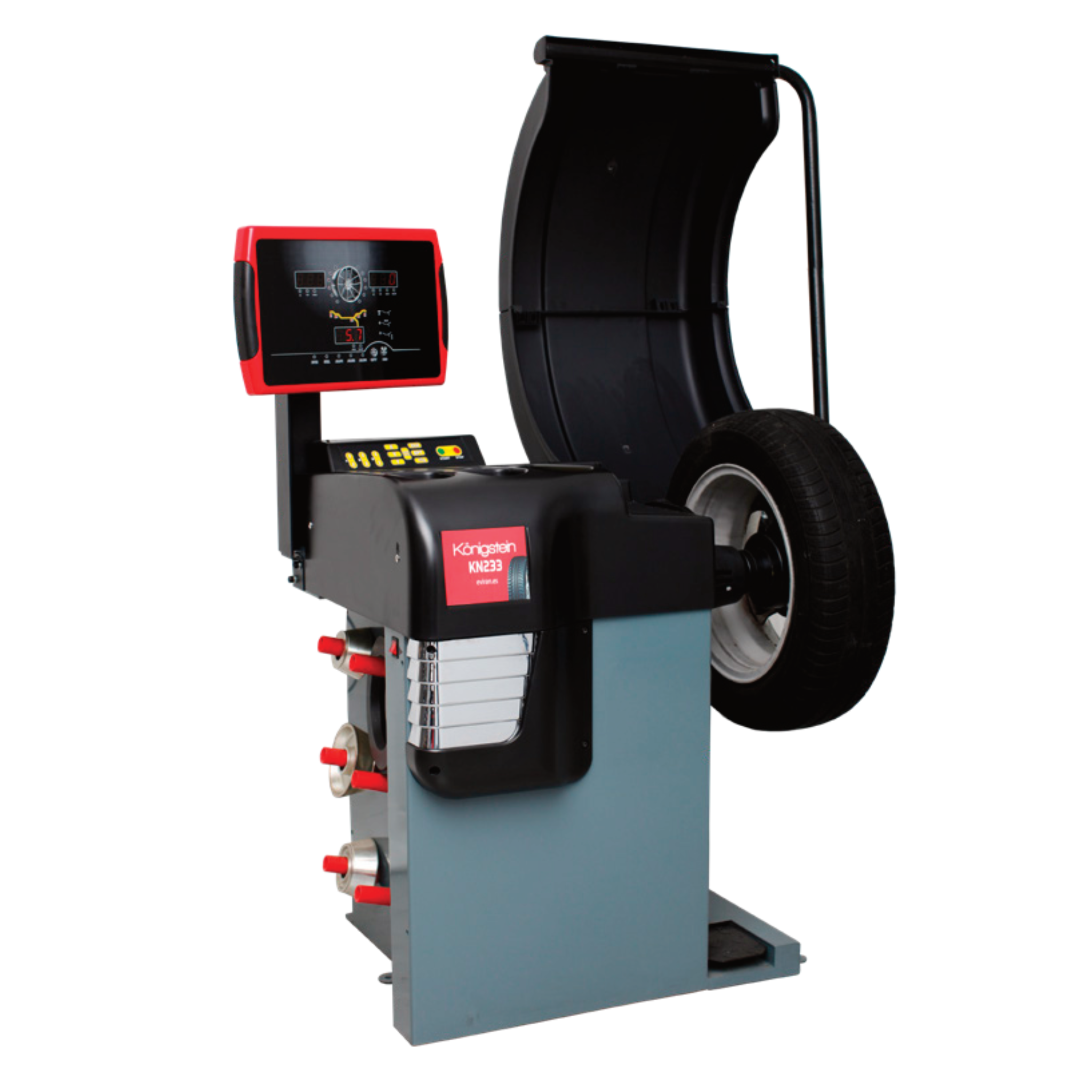 ÉQUILIBREUSE PROFESSIONNELLE AUTOMATIQUE POUR ROUES DE 12”- 24”- Königstein KN233
