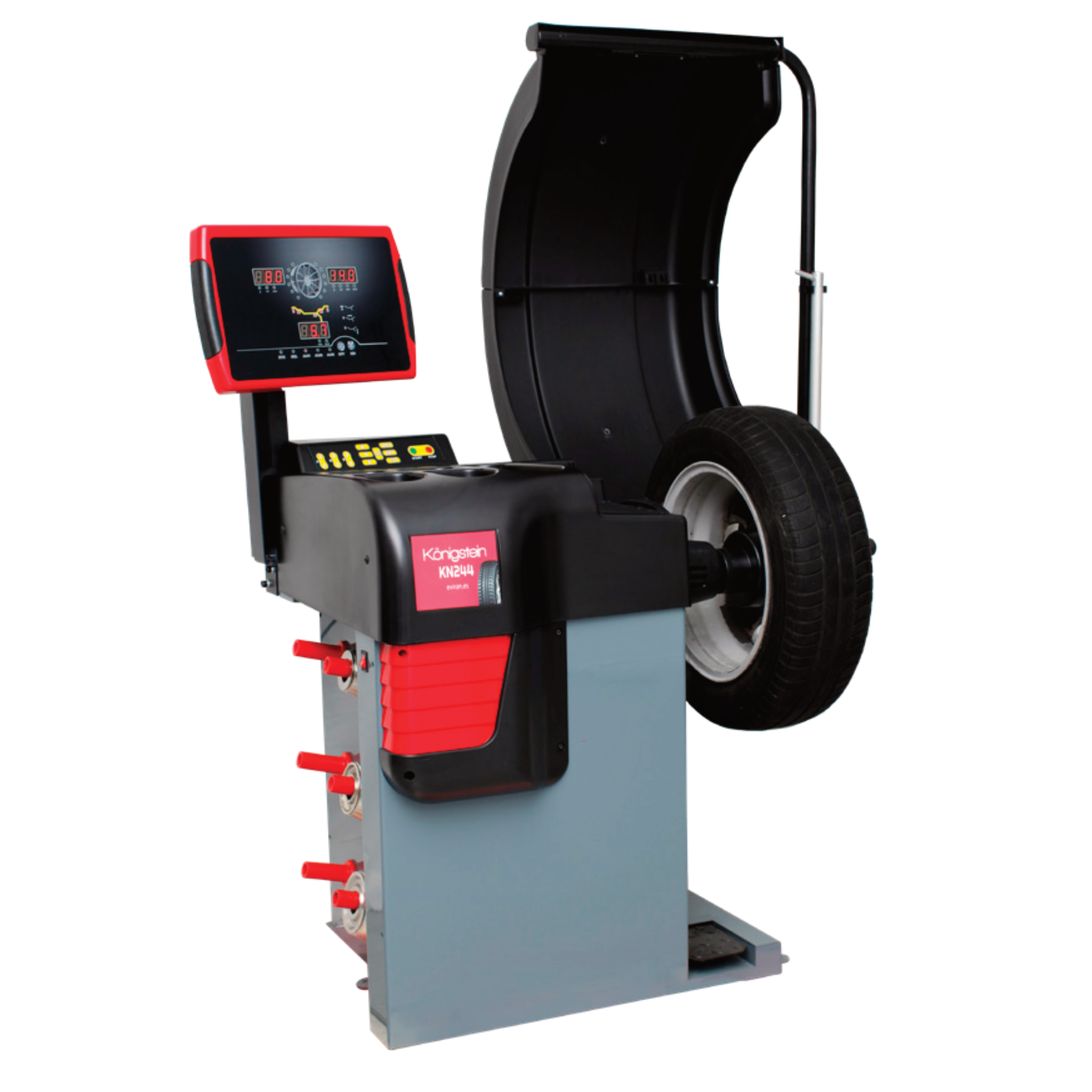 ÉQUILIBREUSE PROFESSIONNELLE AUTOMATIQUE POUR ROUES DE 12”- 24” - Königstein KN244