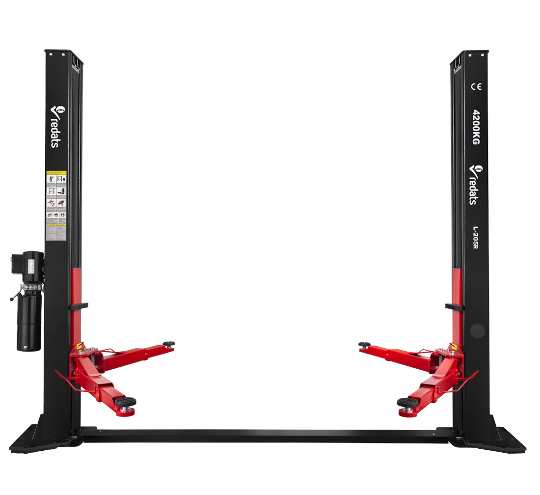 PONT ÉLÉVATEUR À DEUX COLONNES 4T REDATS L-205R AVEC CADRE DE RENFORT, semi-automatique, bras symétriques