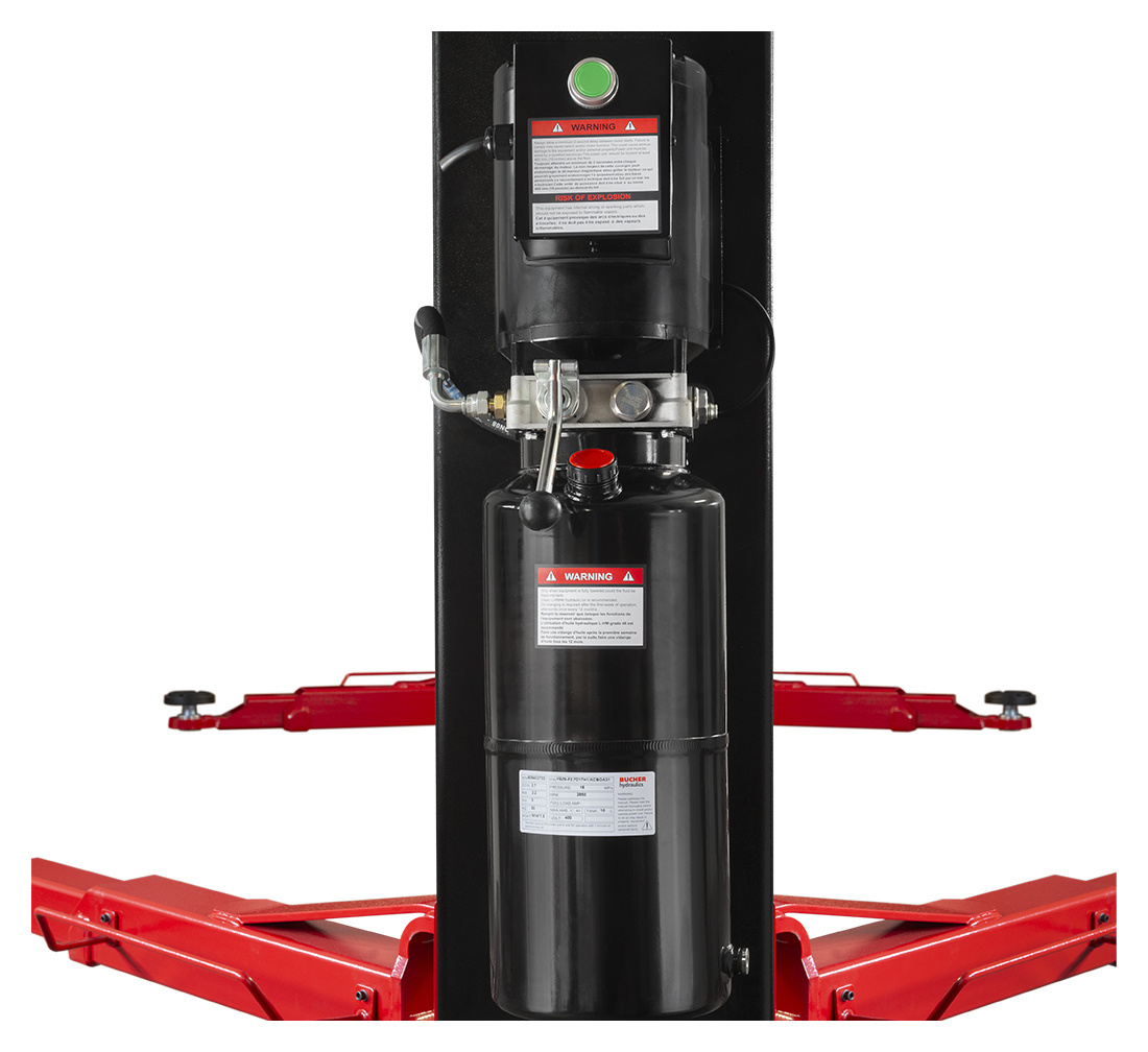 PONT ÉLÉVATEUR À DEUX COLONNES 4T REDATS L-205R AVEC CADRE DE RENFORT, semi-automatique, bras symétriques – Image 10