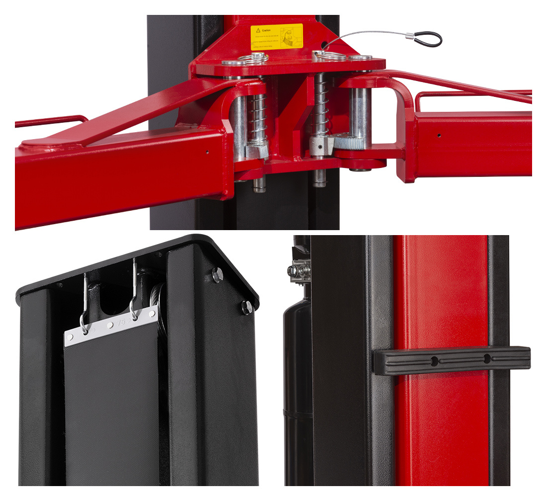PONT ÉLÉVATEUR À DEUX COLONNES 4T REDATS L-205R AVEC CADRE DE RENFORT, semi-automatique, bras symétriques – Image 9