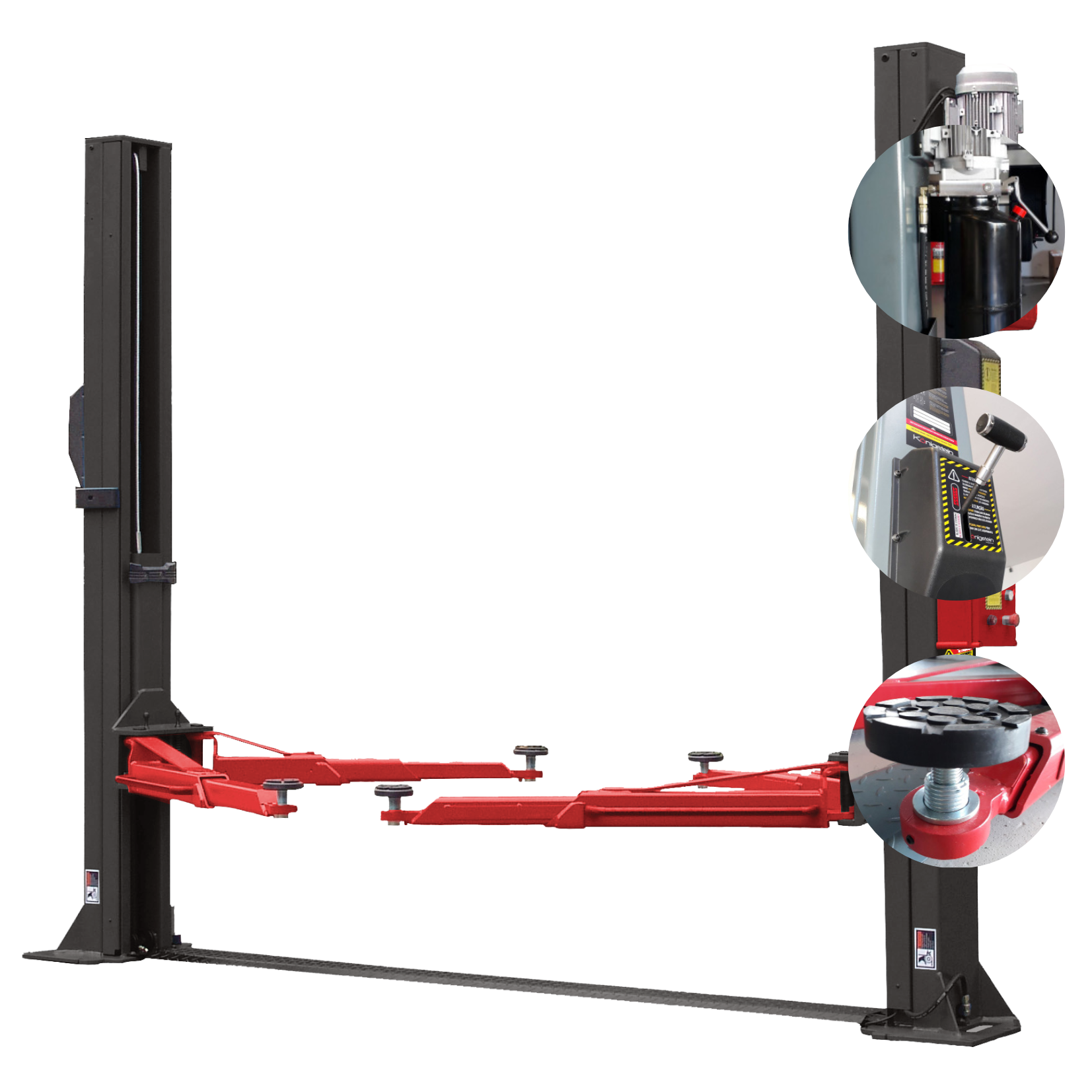 PONT ÉLÉVATEUR 2 COLONNES 4 T- SEMI AUTOMATIQUE - Bras extensibles 3 sections - Königstein - KN3240C