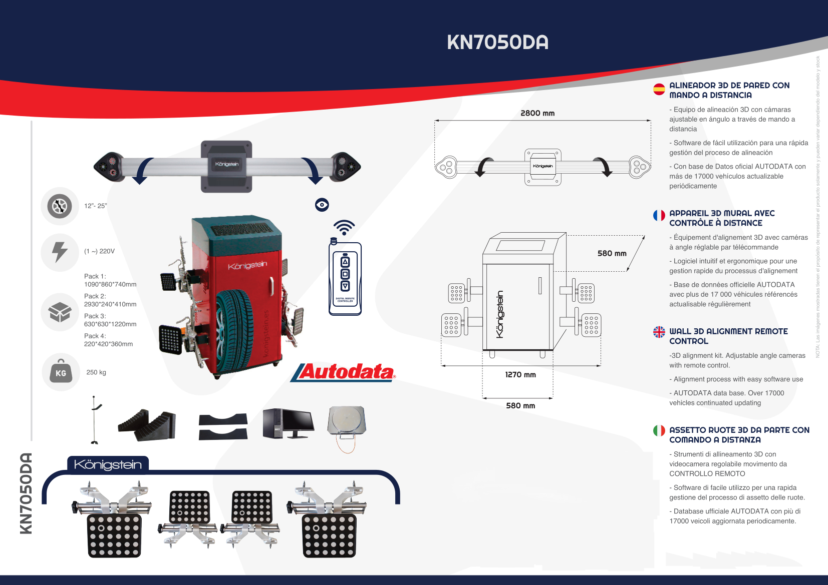 APPAREIL 3D MURAL AVEC CONTRÔLE À DISTANCE - Königstein KN7050DA – Image 2