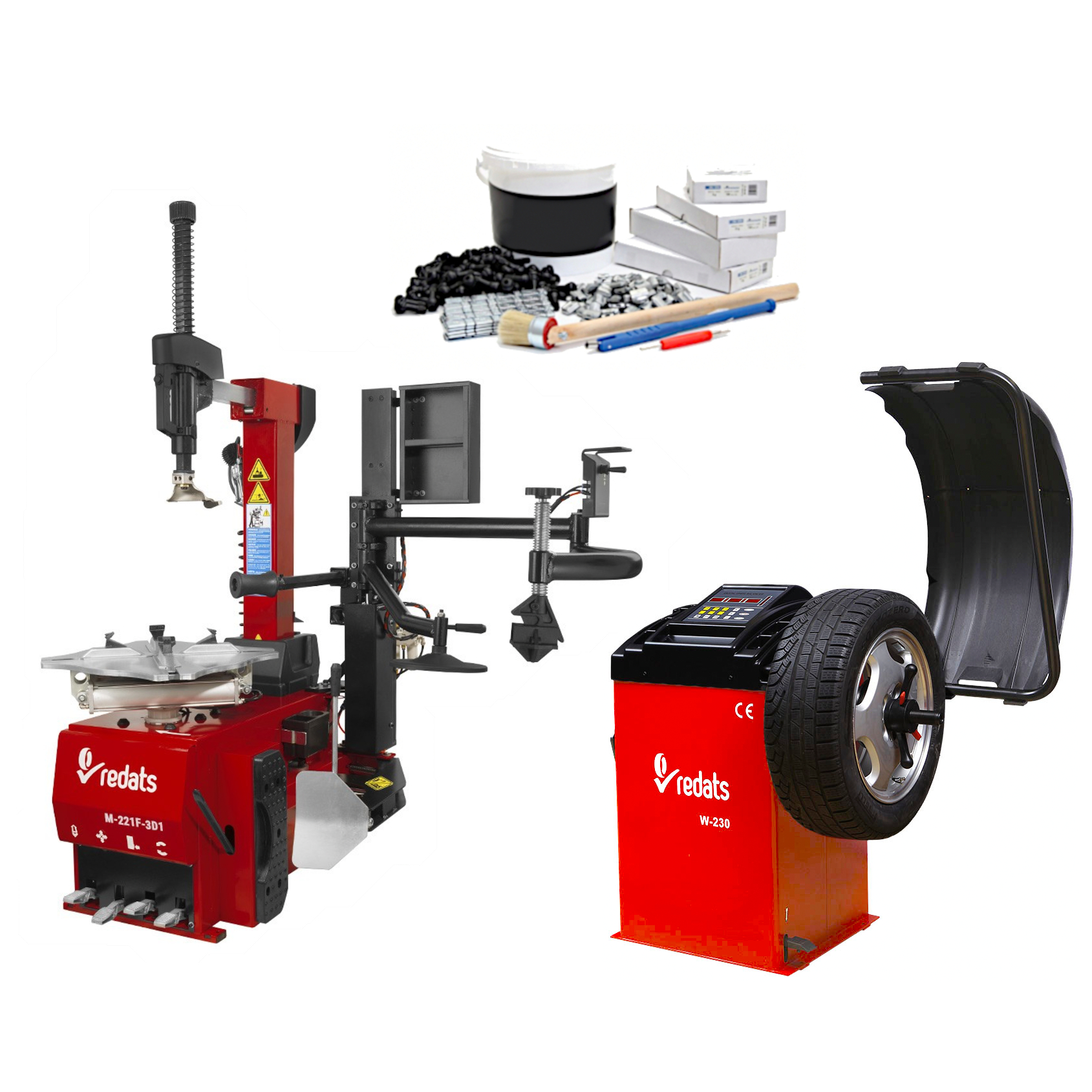 Démonte-pneu + Equilibreuse avec pointeur laser / PACK RUNFLAT PRO avec kit de démarrage essentiel offert ! – Redats