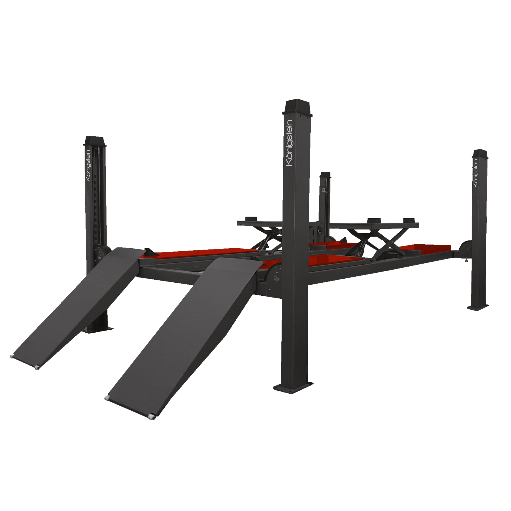 4 colonnes 5 Tonnes avec double élévateur à ciseaux - Königstein KN3450DT