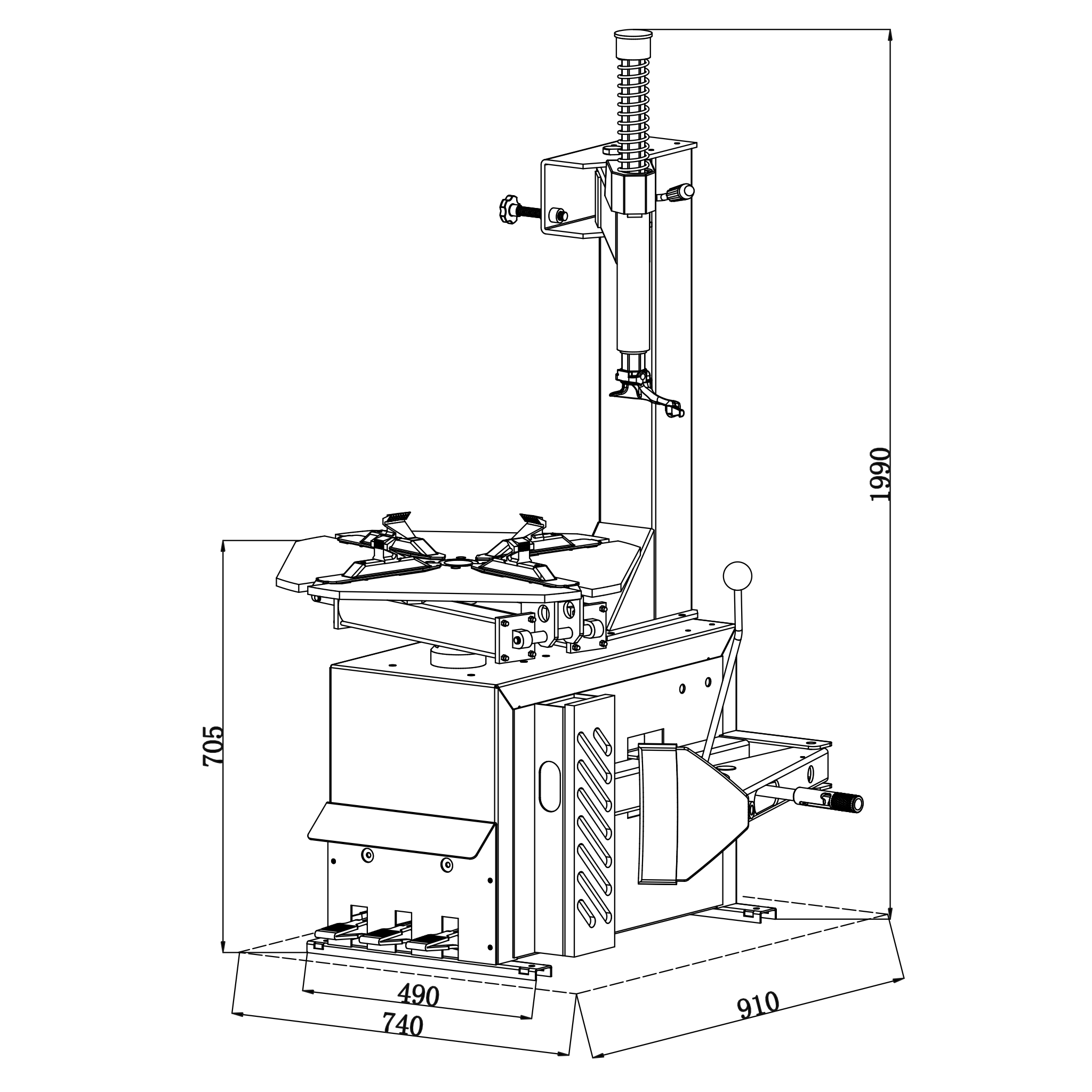 DÉMONTE-PNEU SEMI-AUTOMATIQUE 24" - Königstein KN105 – Image 4