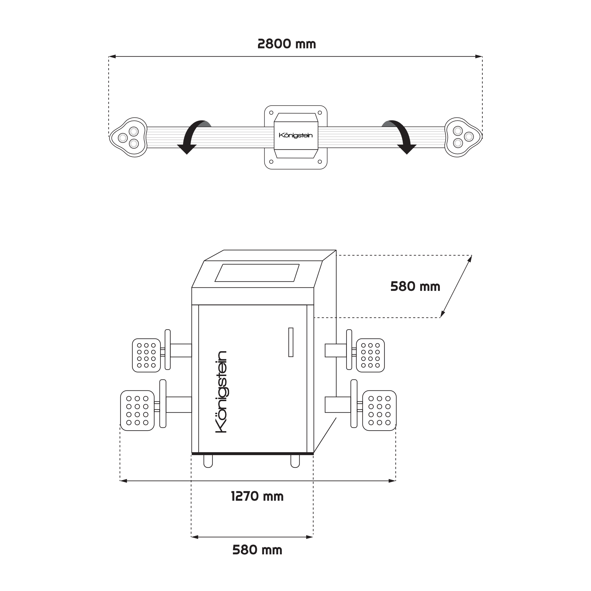 APPAREIL 3D MURAL AVEC CONTRÔLE À DISTANCE - Königstein KN7050DA – Image 3