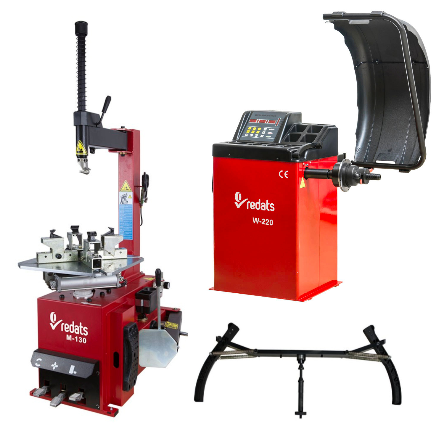 PACK MOTOS - Démonte-pneus M-130 + Equilibreuse - Pour motos, scooters, quads - Redats