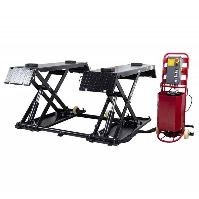 Pont élévateur ciseaux 3 Tonnes mobile avec déverrouillage automatique